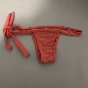 Light Melon Tanga Brazilian Bikini Bottoms-S